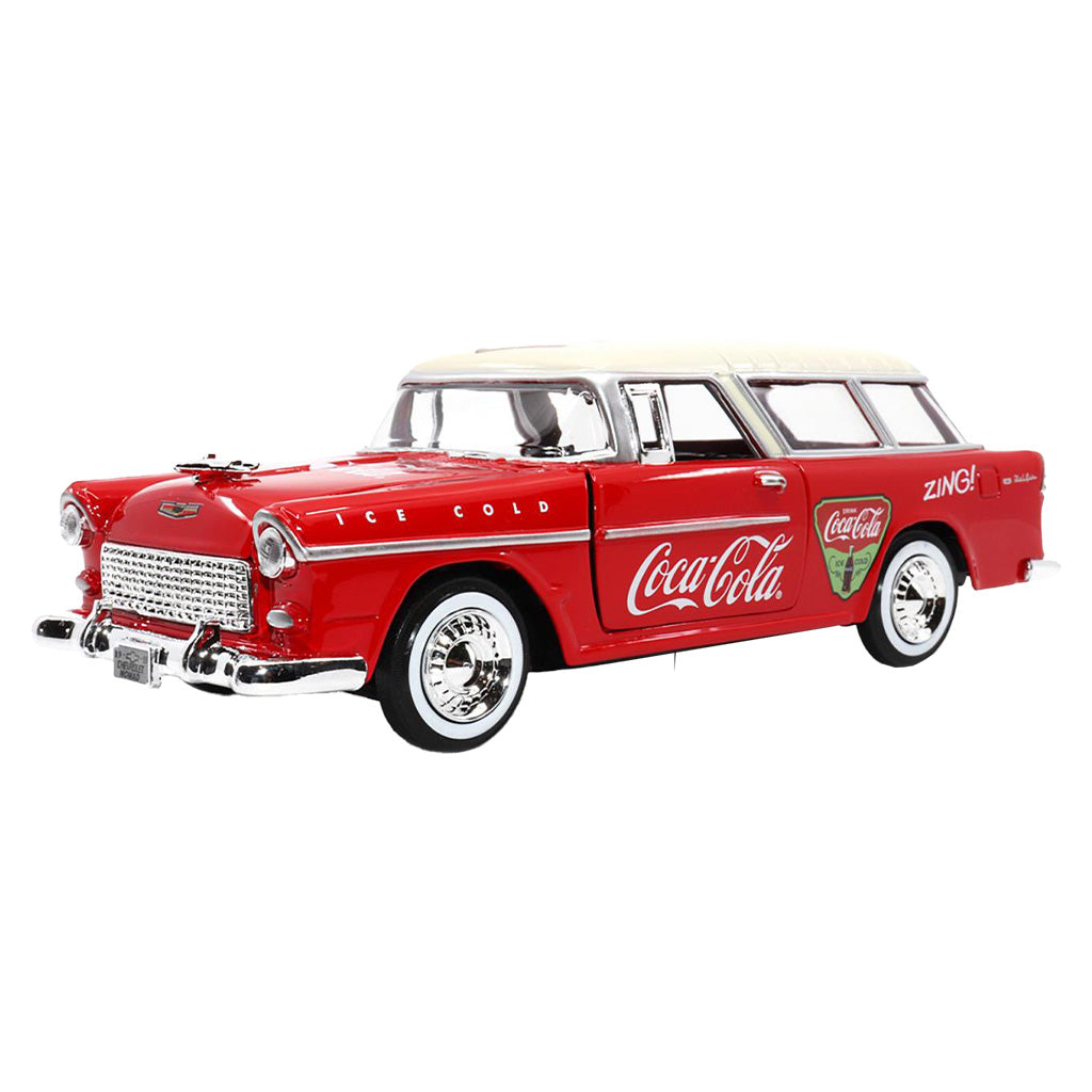 Carro Coca-Cola Chevy Bel Air Nomad 1955 Escala 1/24