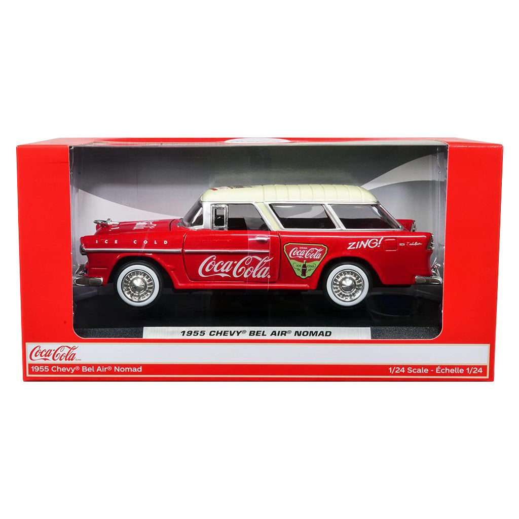 Carro Coca-Cola Chevy Bel Air Nomad 1955 Escala 1/24