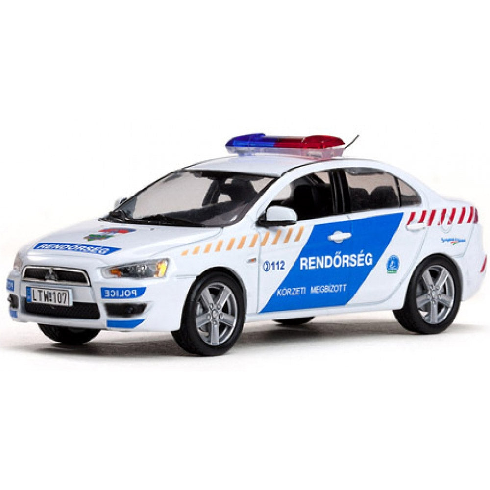 Carro Vitesse Mitsubishi Lancer X-Hungary Police Escala 1/43 - Branco