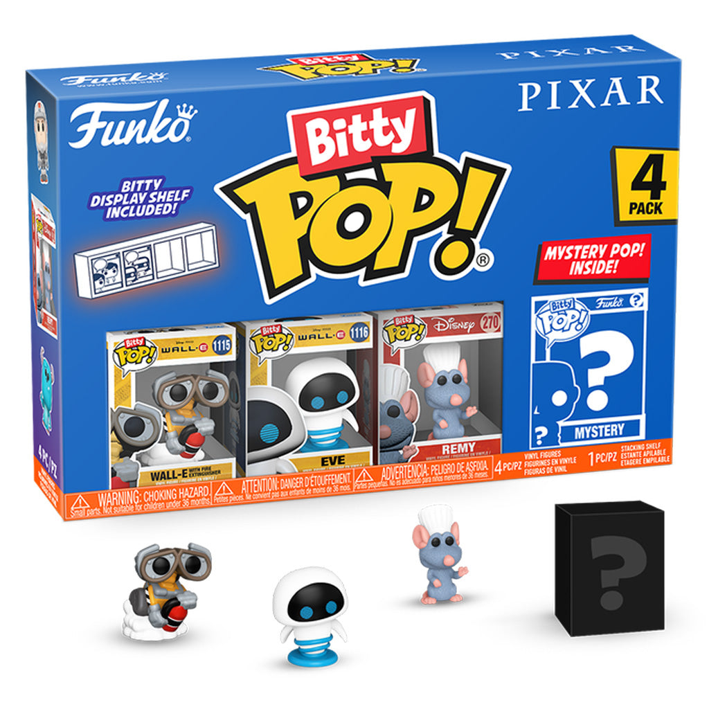 Funko Bitty Pop Pixar Wall-E 4-Pack (75469) - Modelo Colecionável