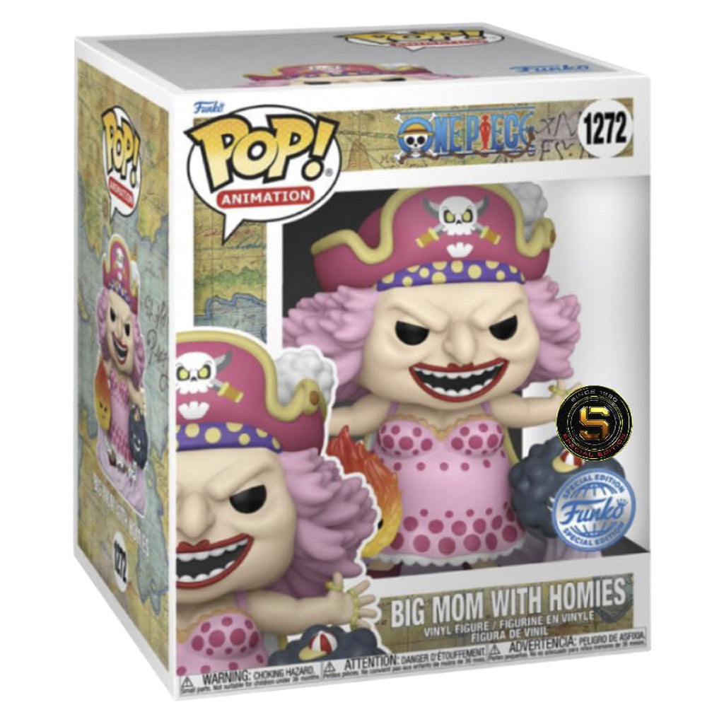 Funko Pop Animation One Piece Super Size Exclusive - Big Mom with Homies 1272 - Modelo Colecionável