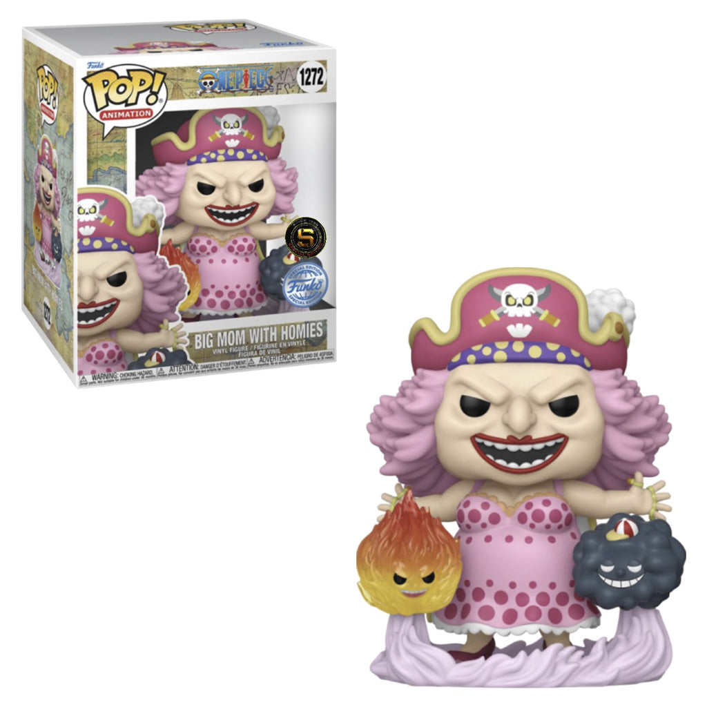 Funko Pop Animation One Piece Super Size Exclusive - Big Mom with Homies 1272 - Modelo Colecionável