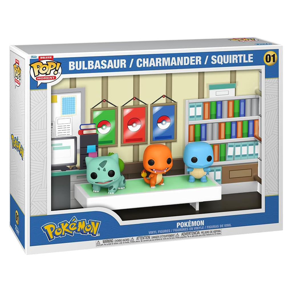 Funko Pop Deluxe Moment Pokémon - Bulbasaur / Charmander / Squirtle (32543