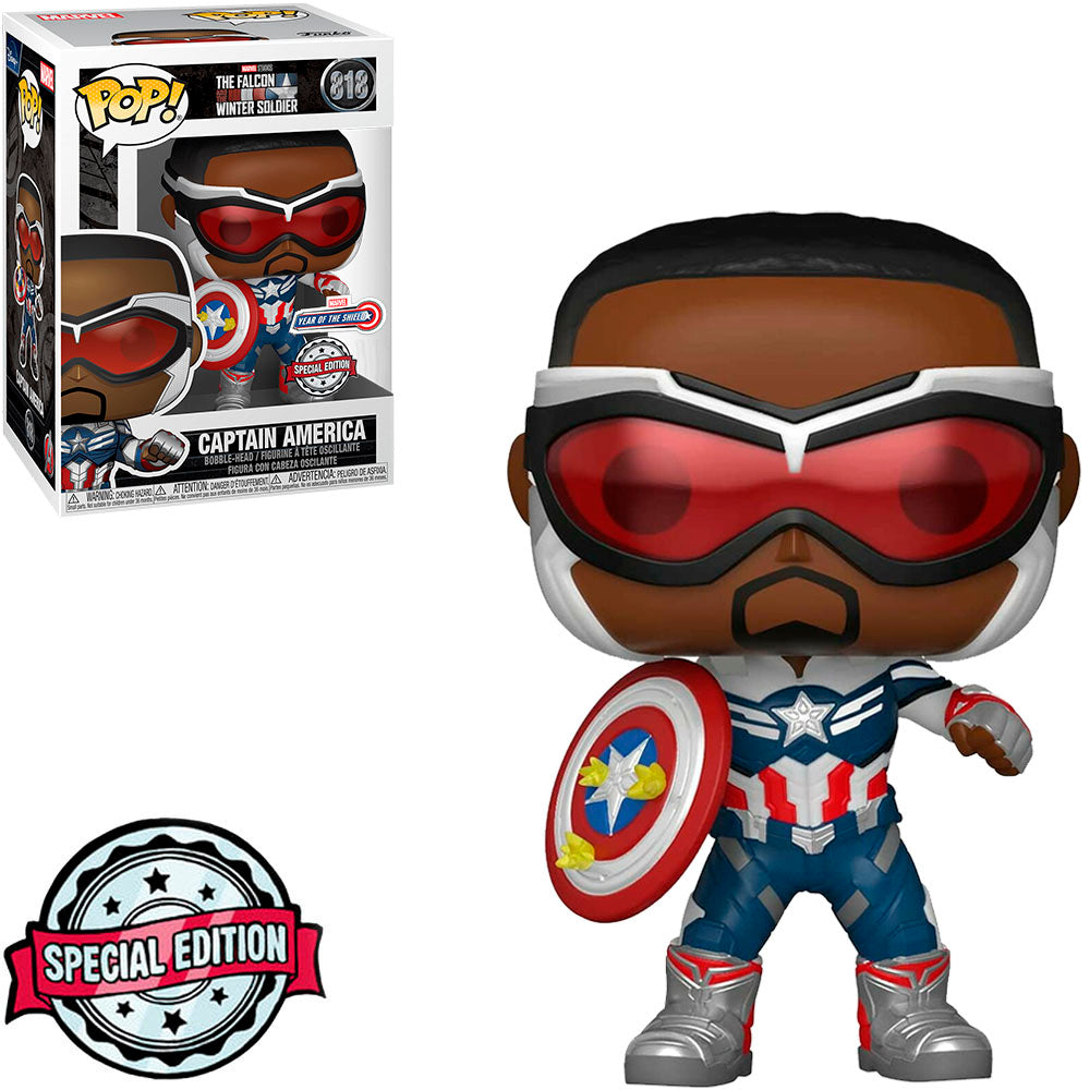 Funko Pop Marvel The Falcon and The Winter Soldier Exclusive - Captain America 818