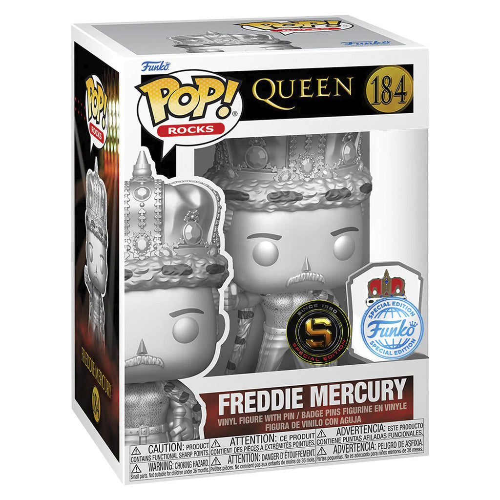 Funko Pop Rocks Queen Exklusiv – Freddie Mercury mit Pin 184