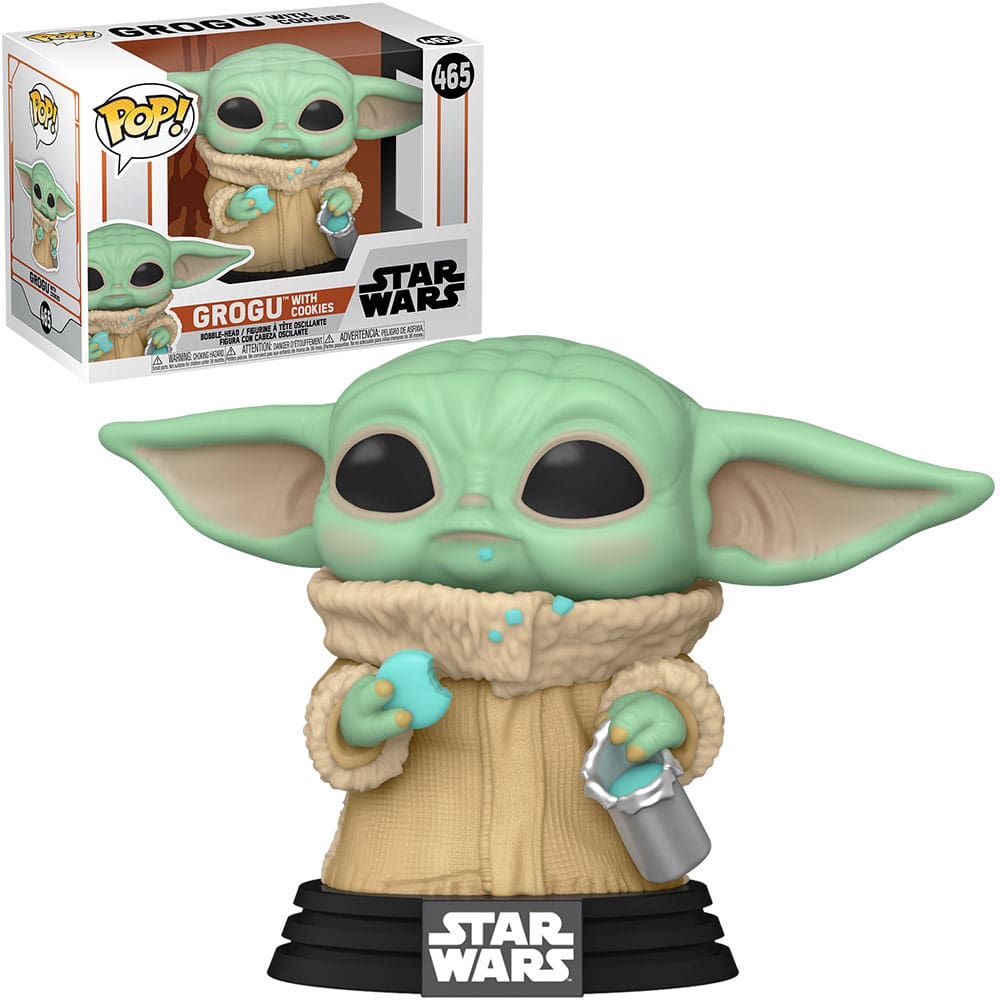 Funko Pop Star Wars The Mandalorian - Grogu com Biscoitos 465