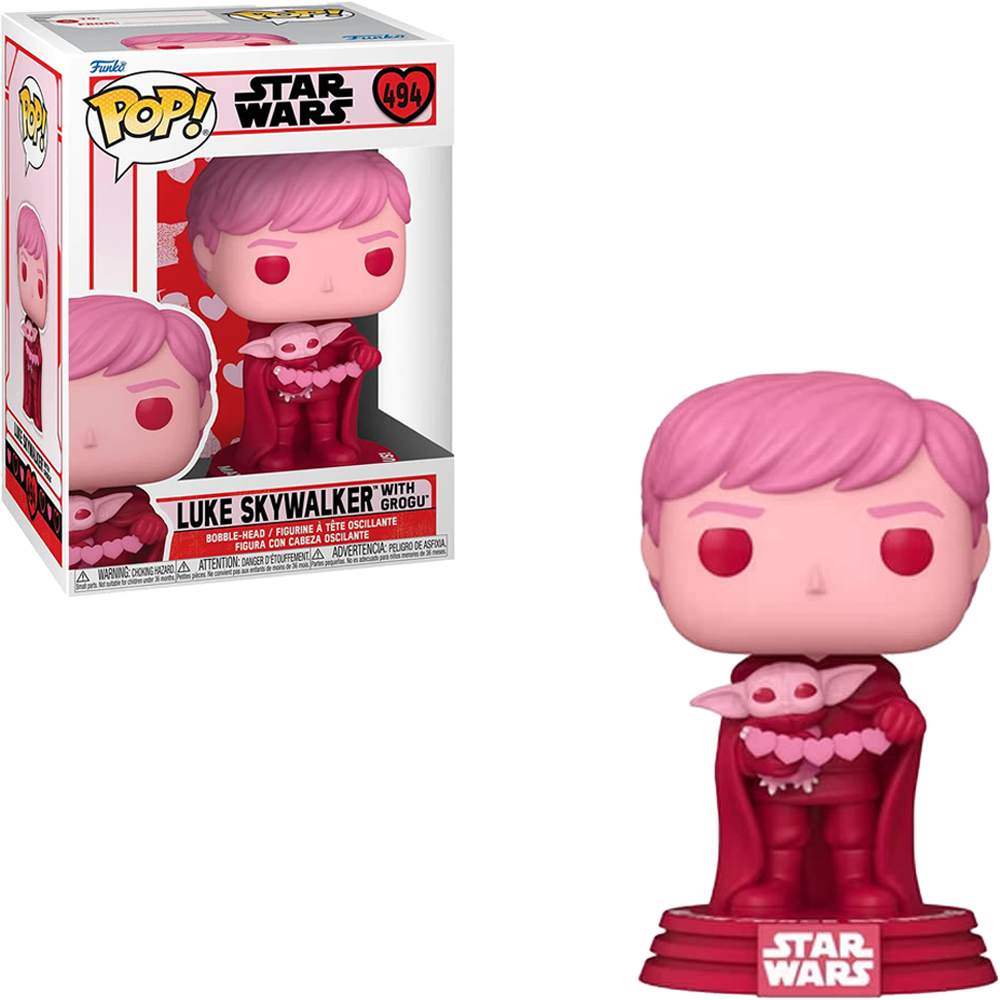 Funko Pop Star Wars Valentinstag – Luke Skywalker mit Grogu 494